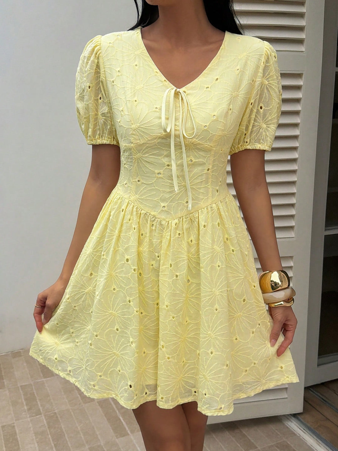 Rochie scurtă SHEIN, galben