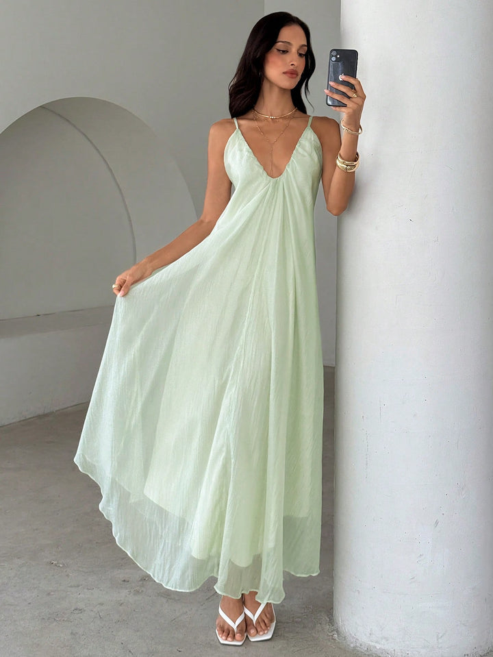 Rochie maxi SHEIN, verde