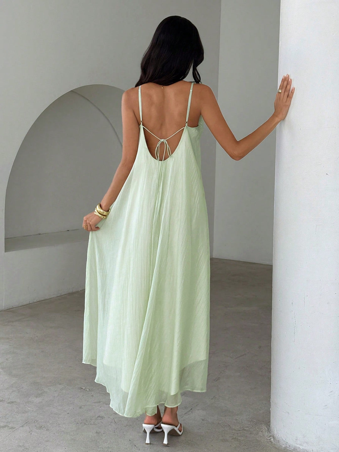 Rochie maxi SHEIN, verde
