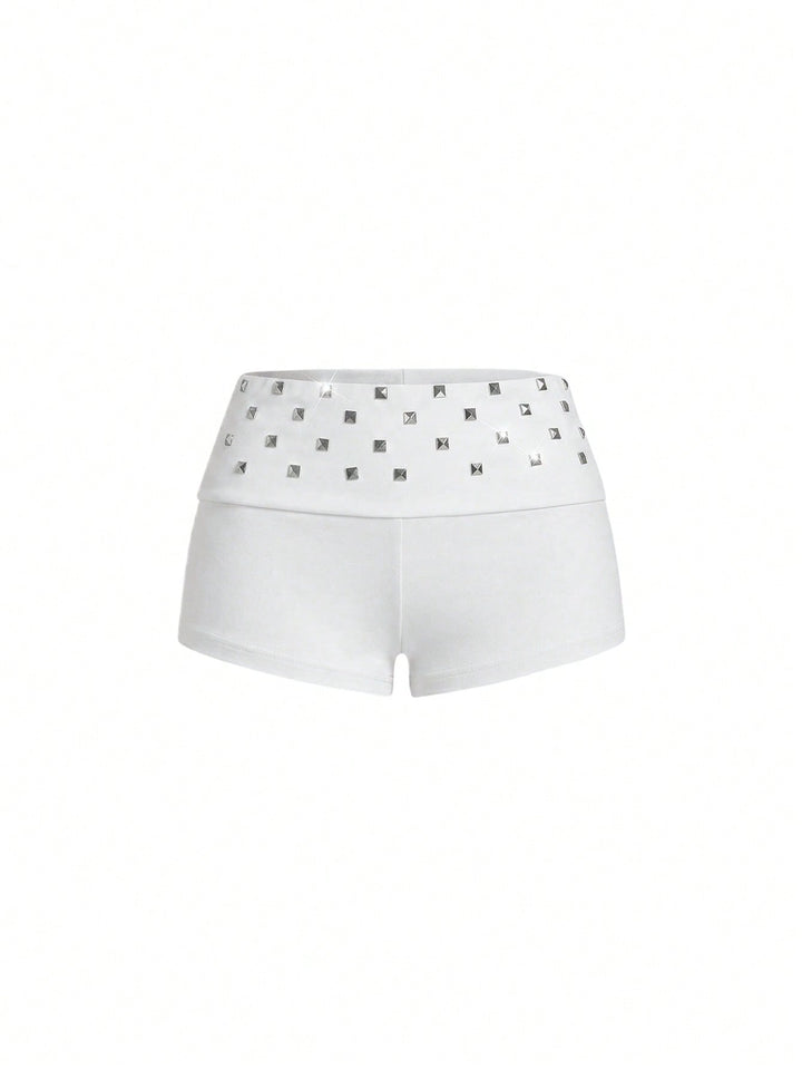 Pantaloni scurți SHEIN, alb