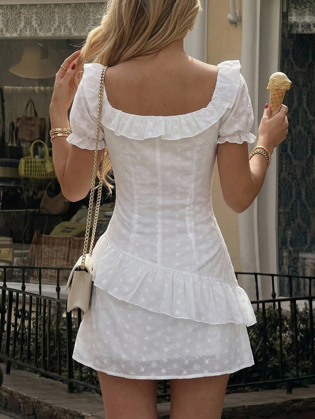 Rochie scurtă SHEIN, alb
