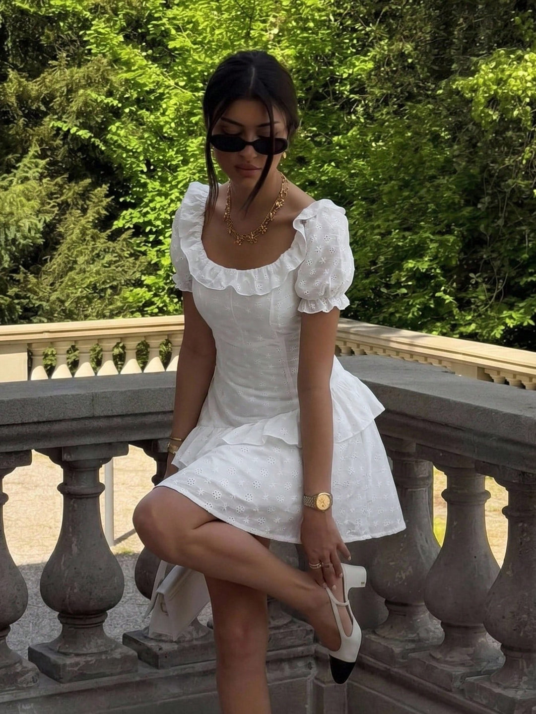Rochie scurtă SHEIN, alb