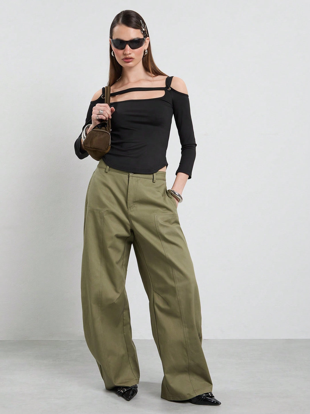 Top SHEIN, negru