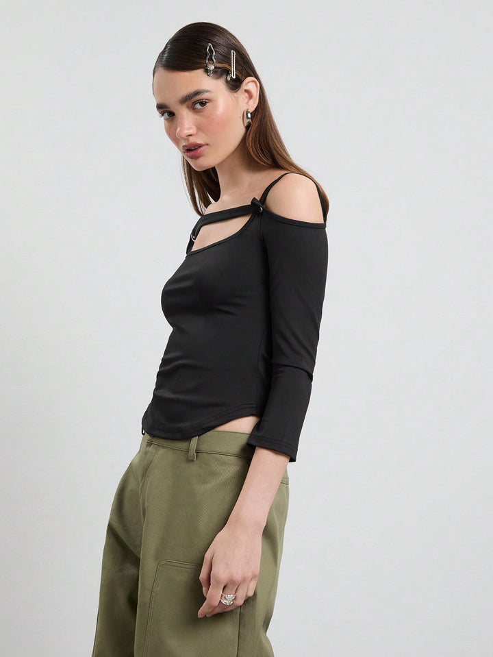 Top SHEIN, negru