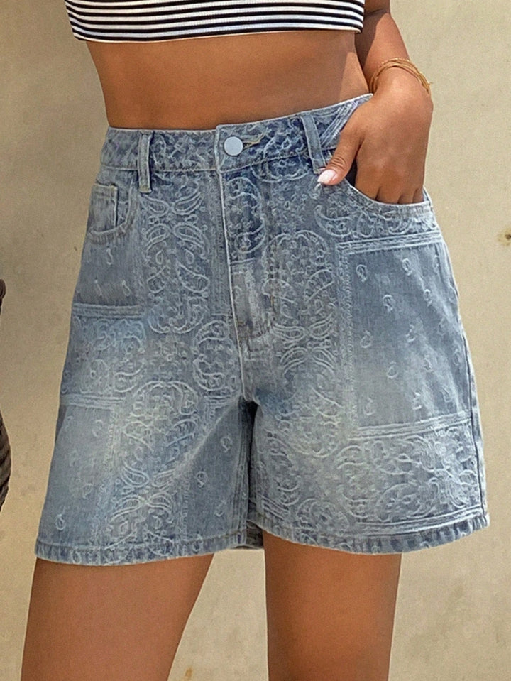Pantaloni scurți SHEIN, albastru