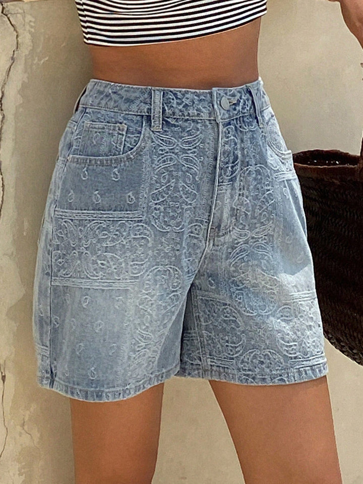 Pantaloni scurți SHEIN, albastru