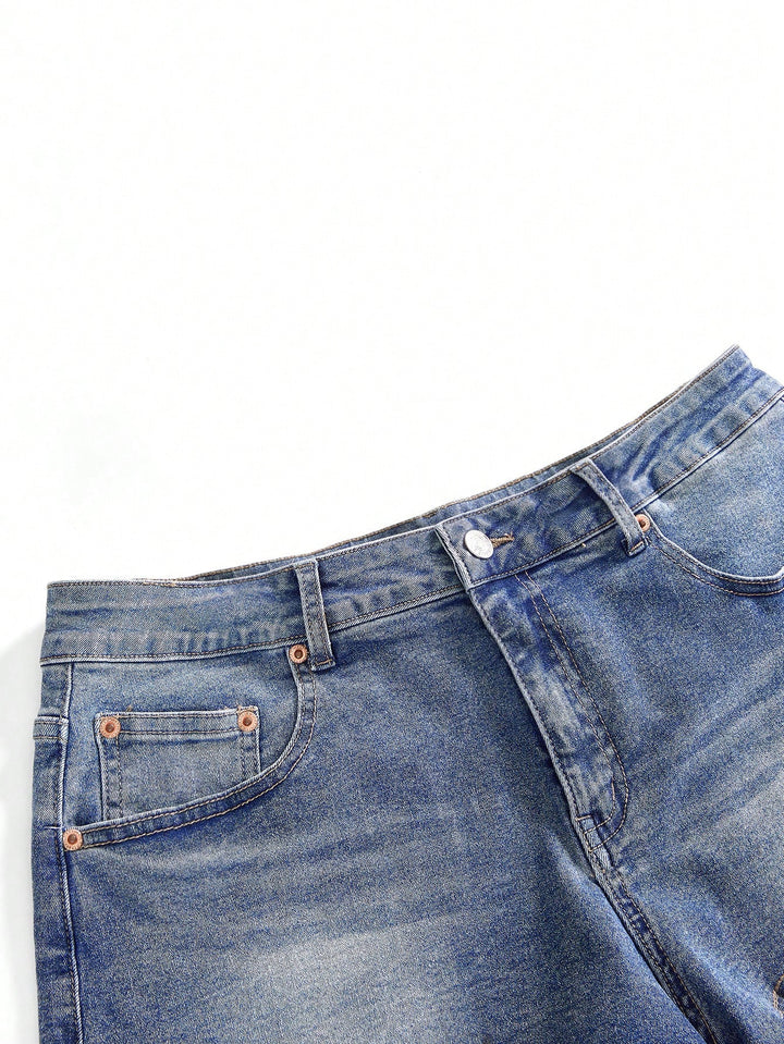 Pantaloni scurți de blugi SHEIN, albastru