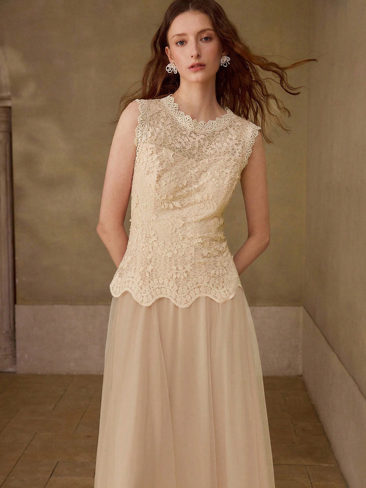 Rochie maxi SHEIN, bej