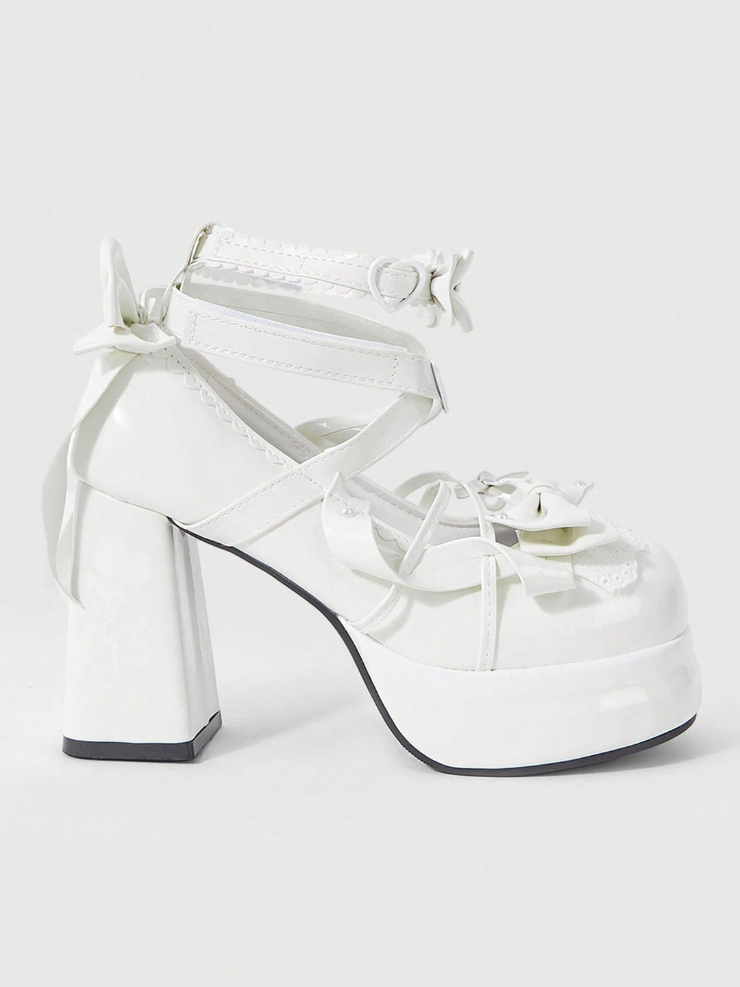Pantofi cu toc SHEIN, alb