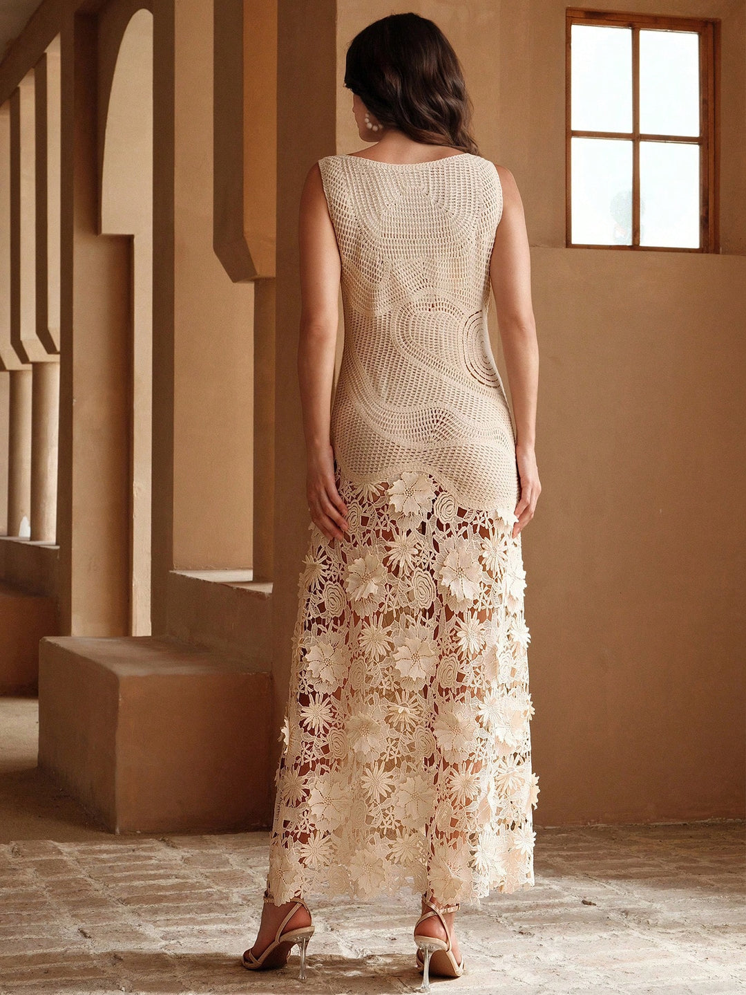 Rochie midi SHEIN, bej