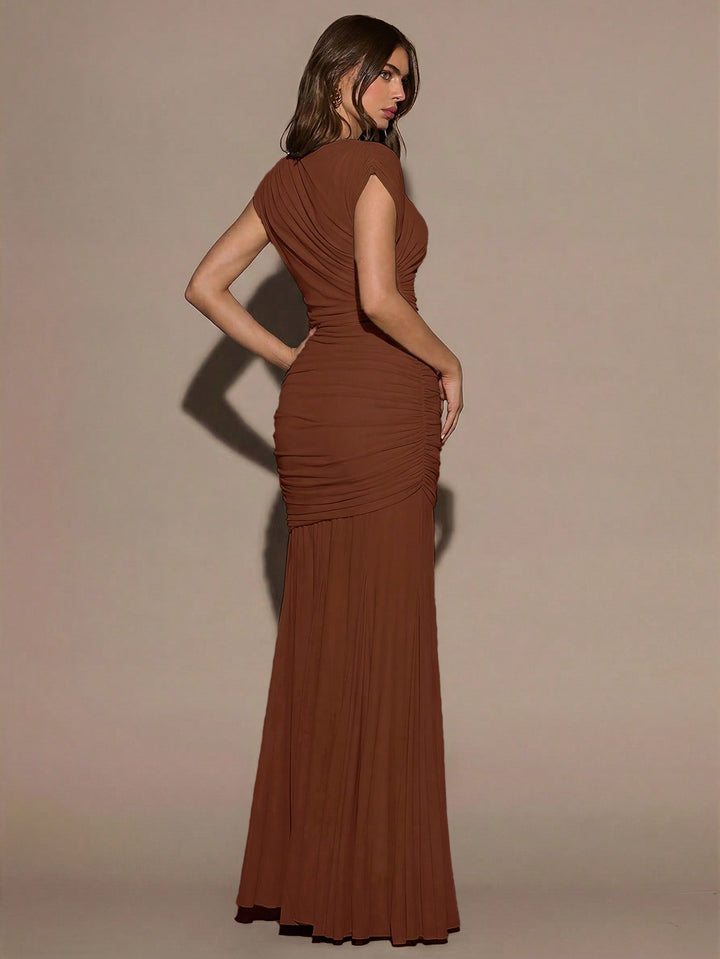 Rochie maxi SHEIN, maro