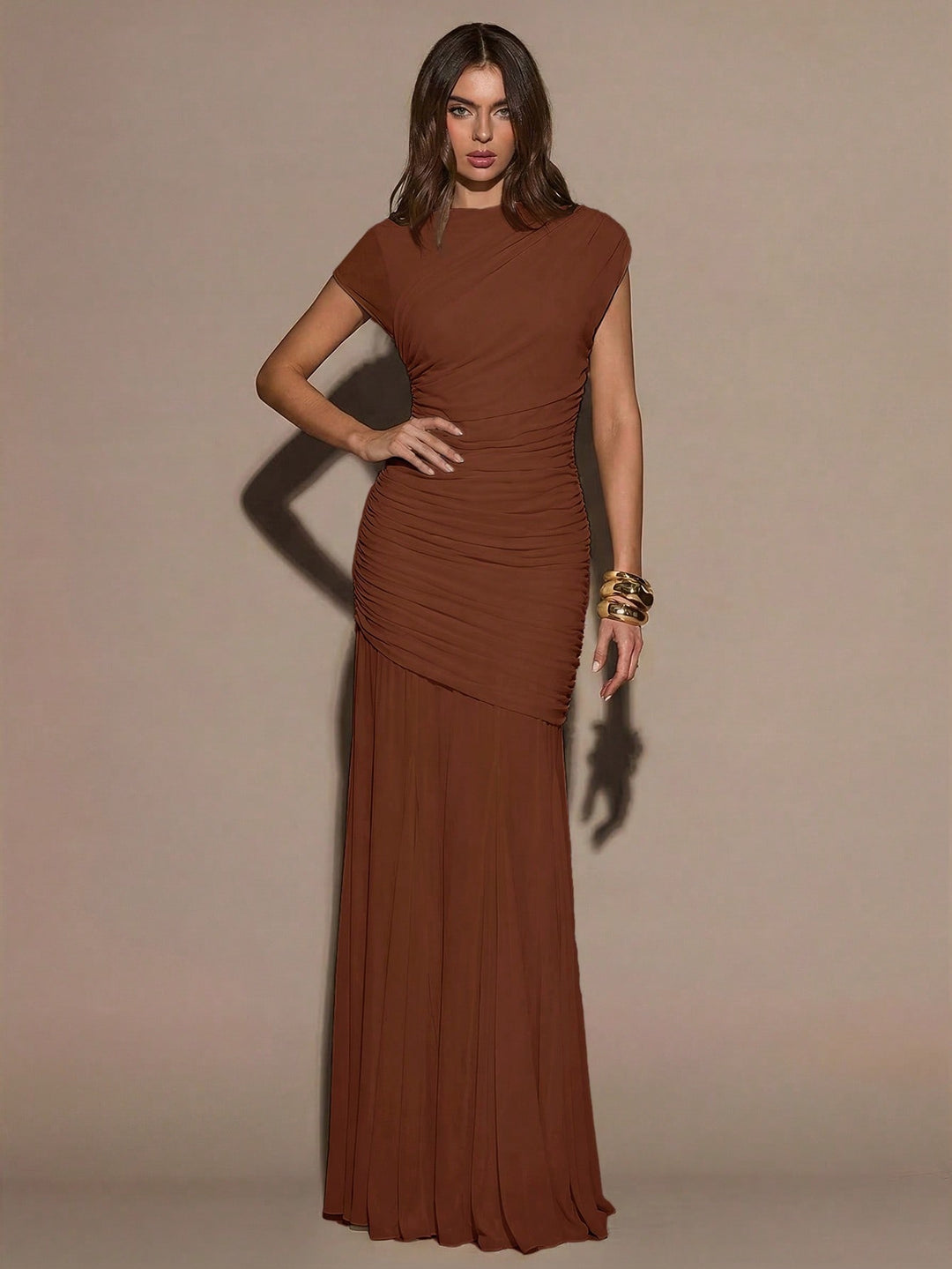 Rochie maxi SHEIN, maro