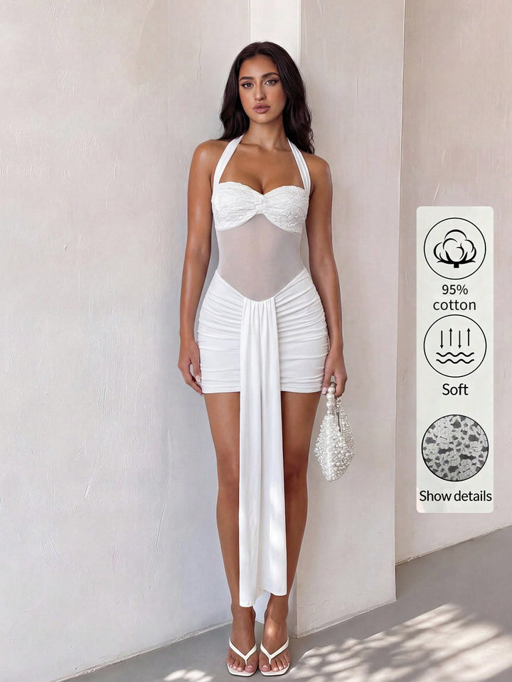 Rochie mini SHEIN, alb