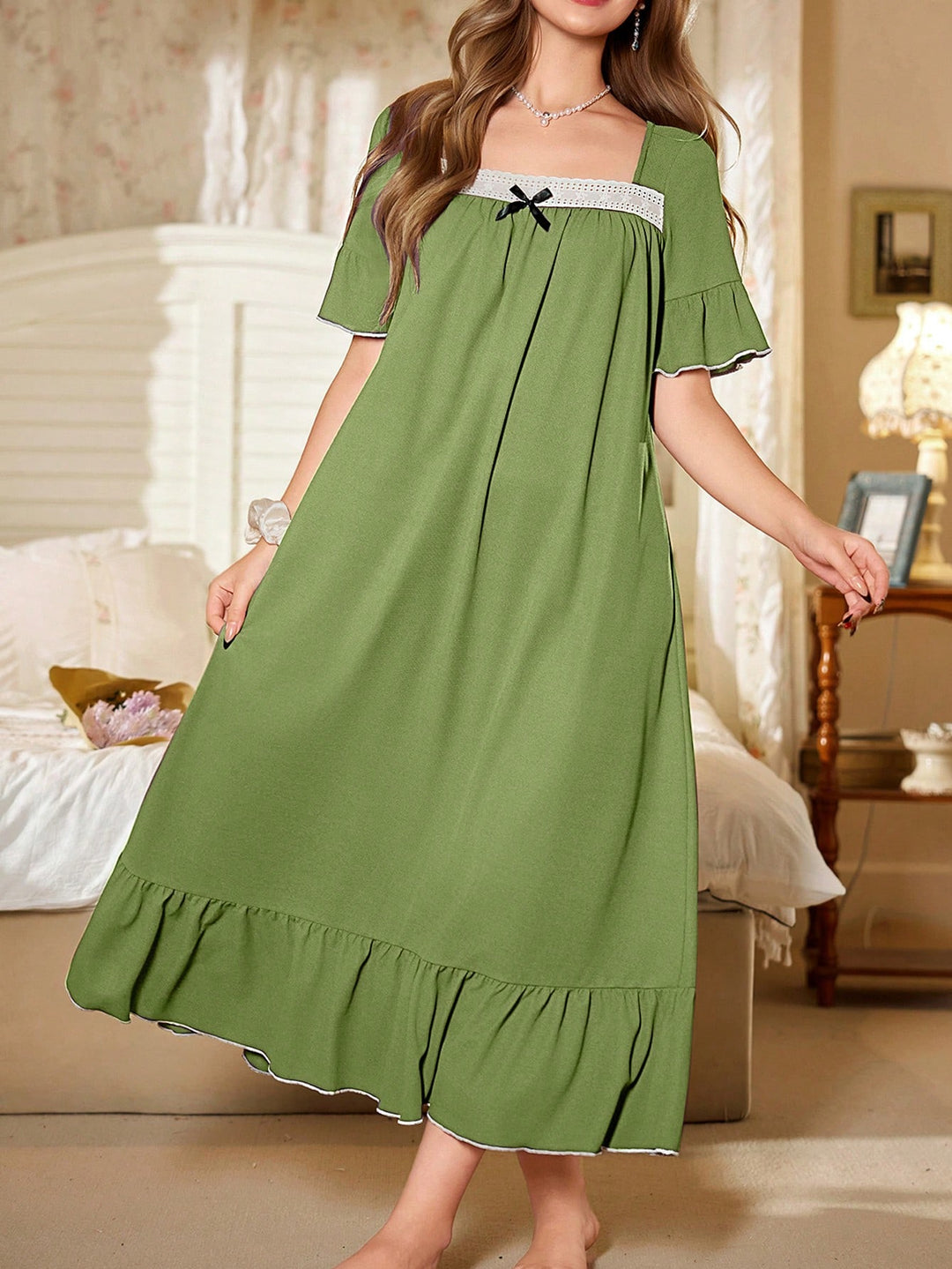 Rochie maxi SHEIN, verde