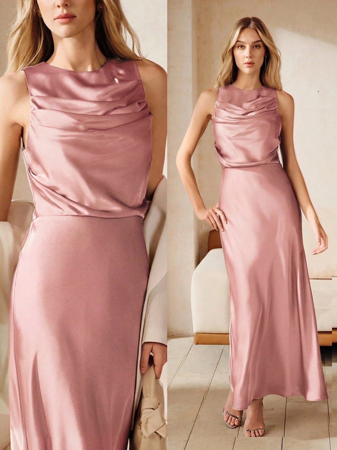 Rochie maxi SHEIN, roz