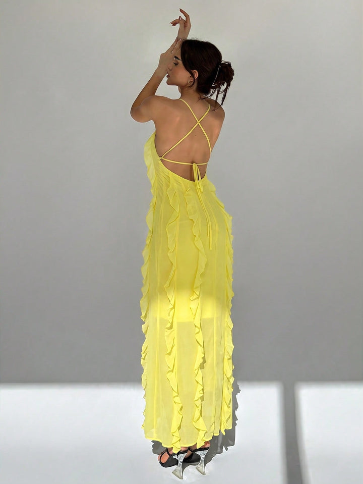 Rochie maxi SHEIN, galben