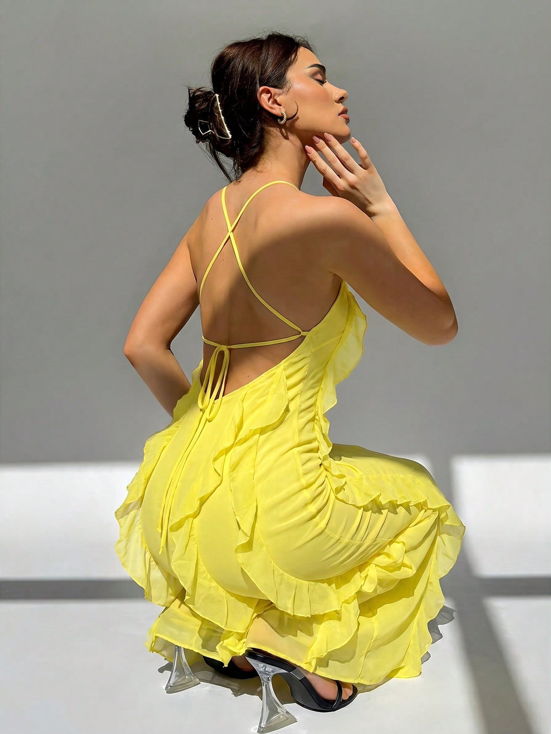 Rochie maxi SHEIN, galben