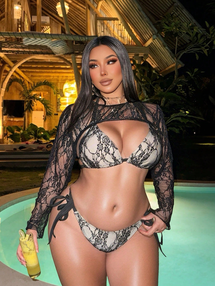 Set bikini de baie SHEIN, negru
