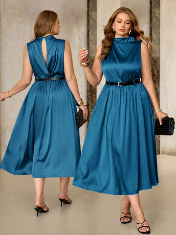 Rochie midi SHEIN, albastru