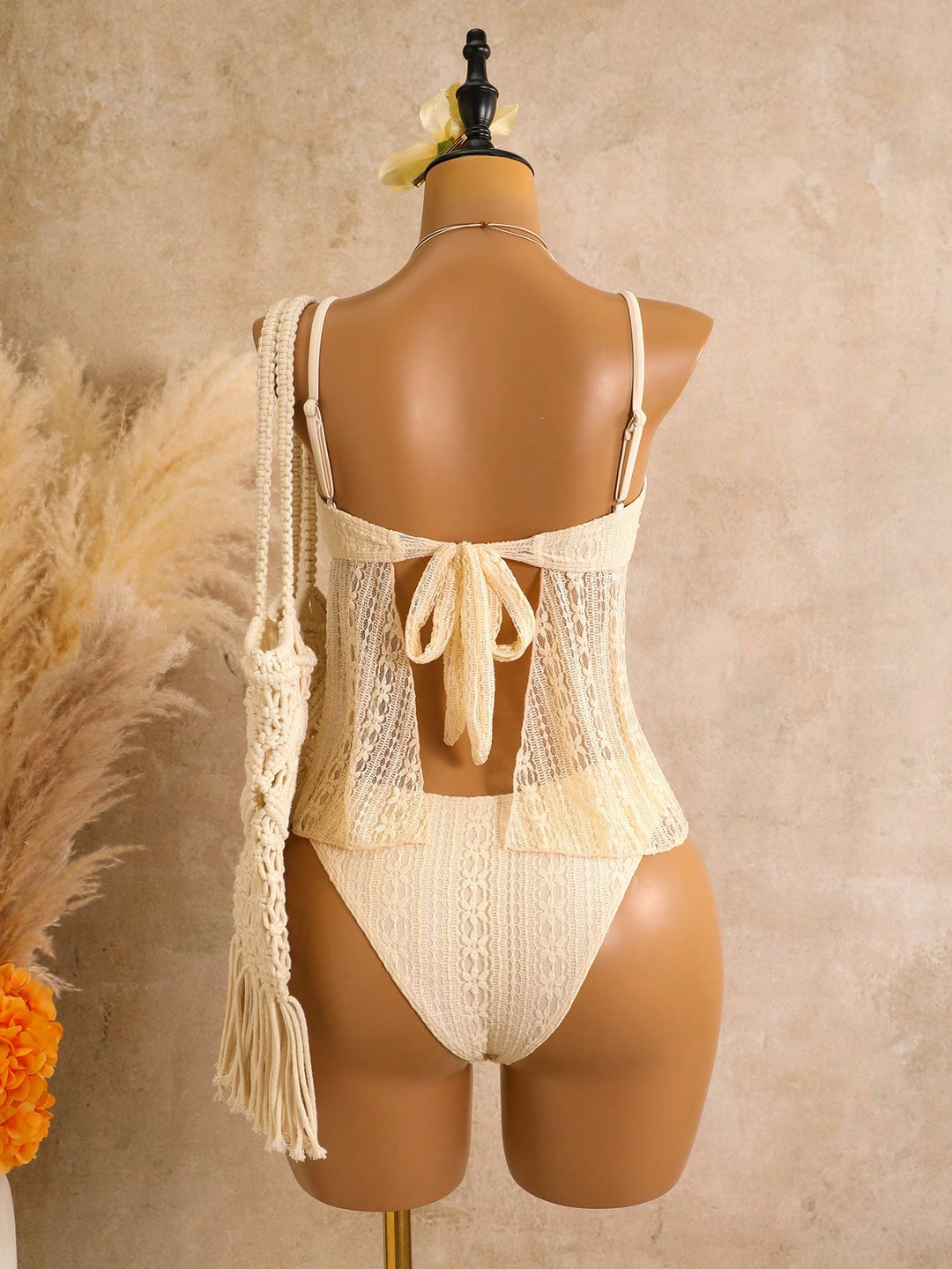 Costum de baie SHEIN, bej