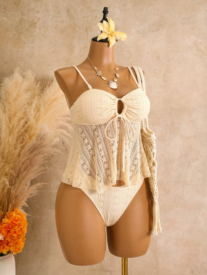 Costum de baie SHEIN, bej