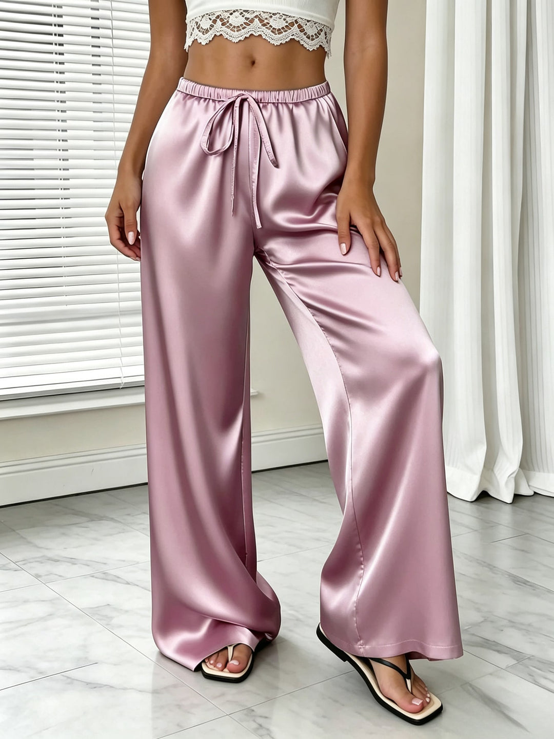 Pantaloni SHEIN, roz