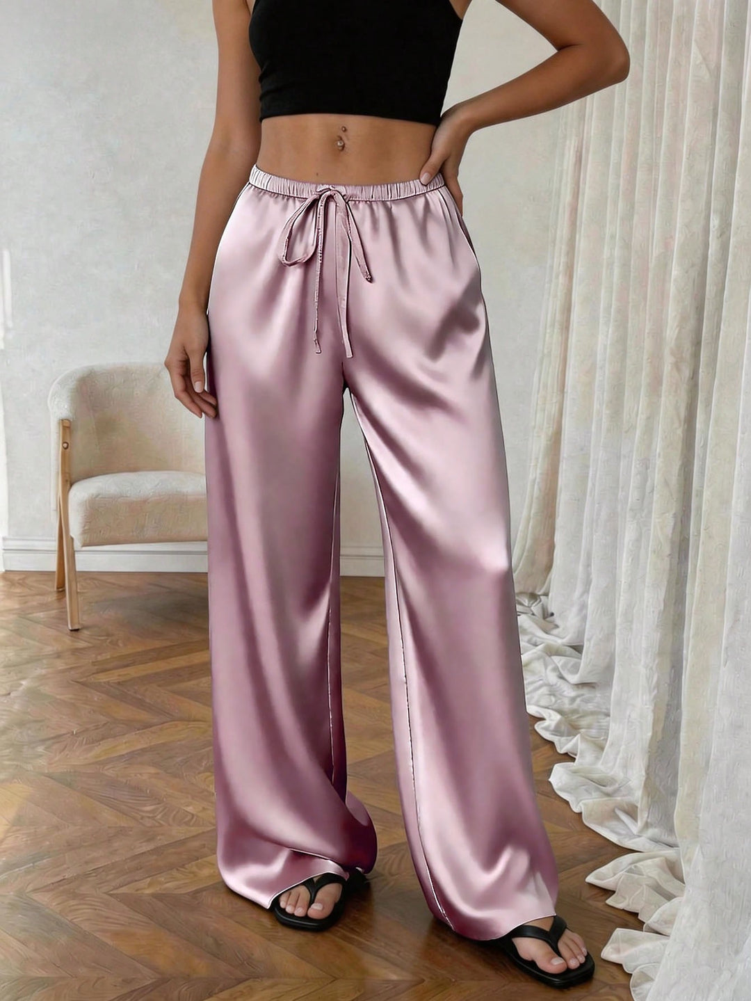 Pantaloni SHEIN, roz