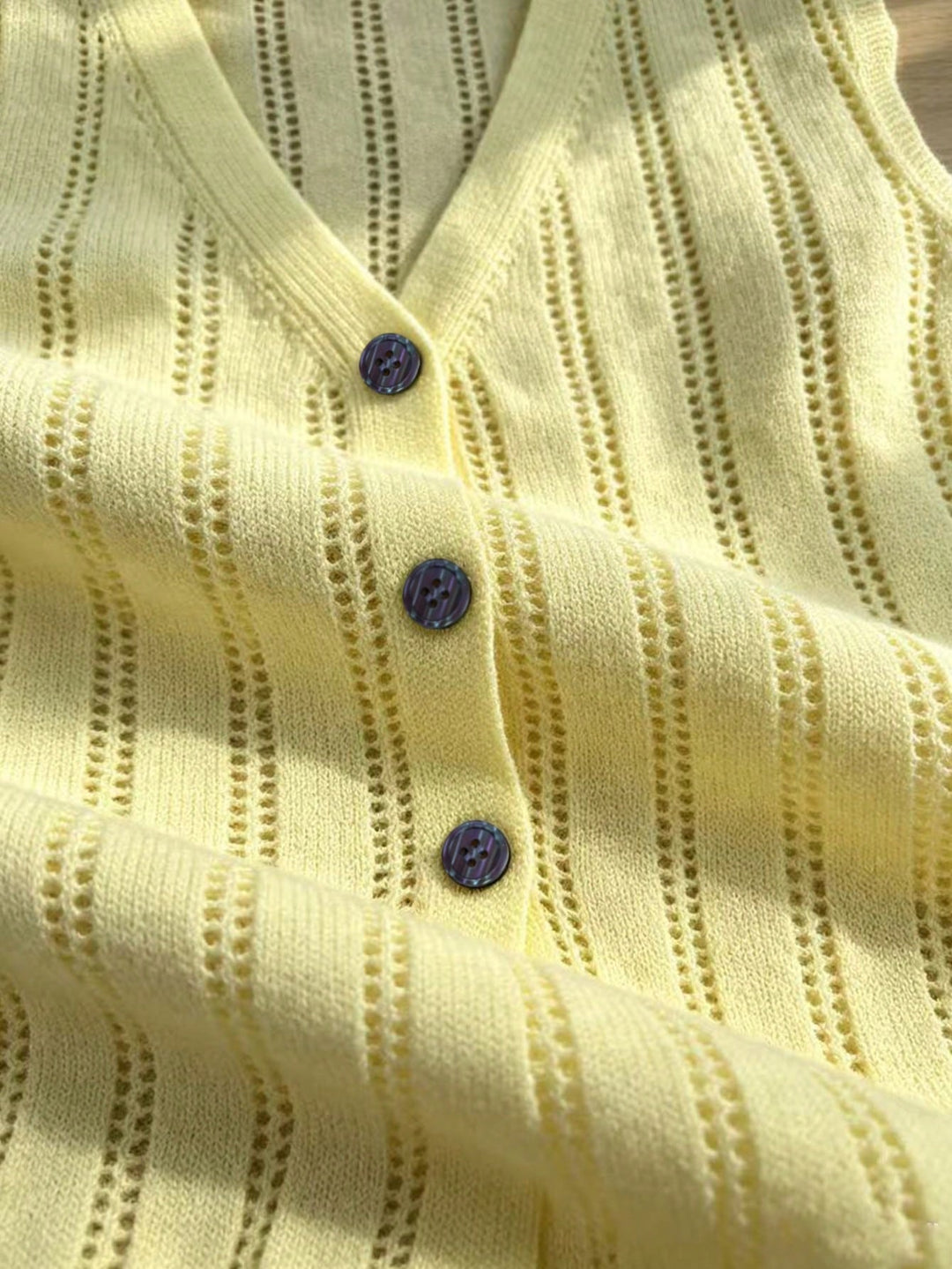 Cardigan fără mâneci SHEIN, galben