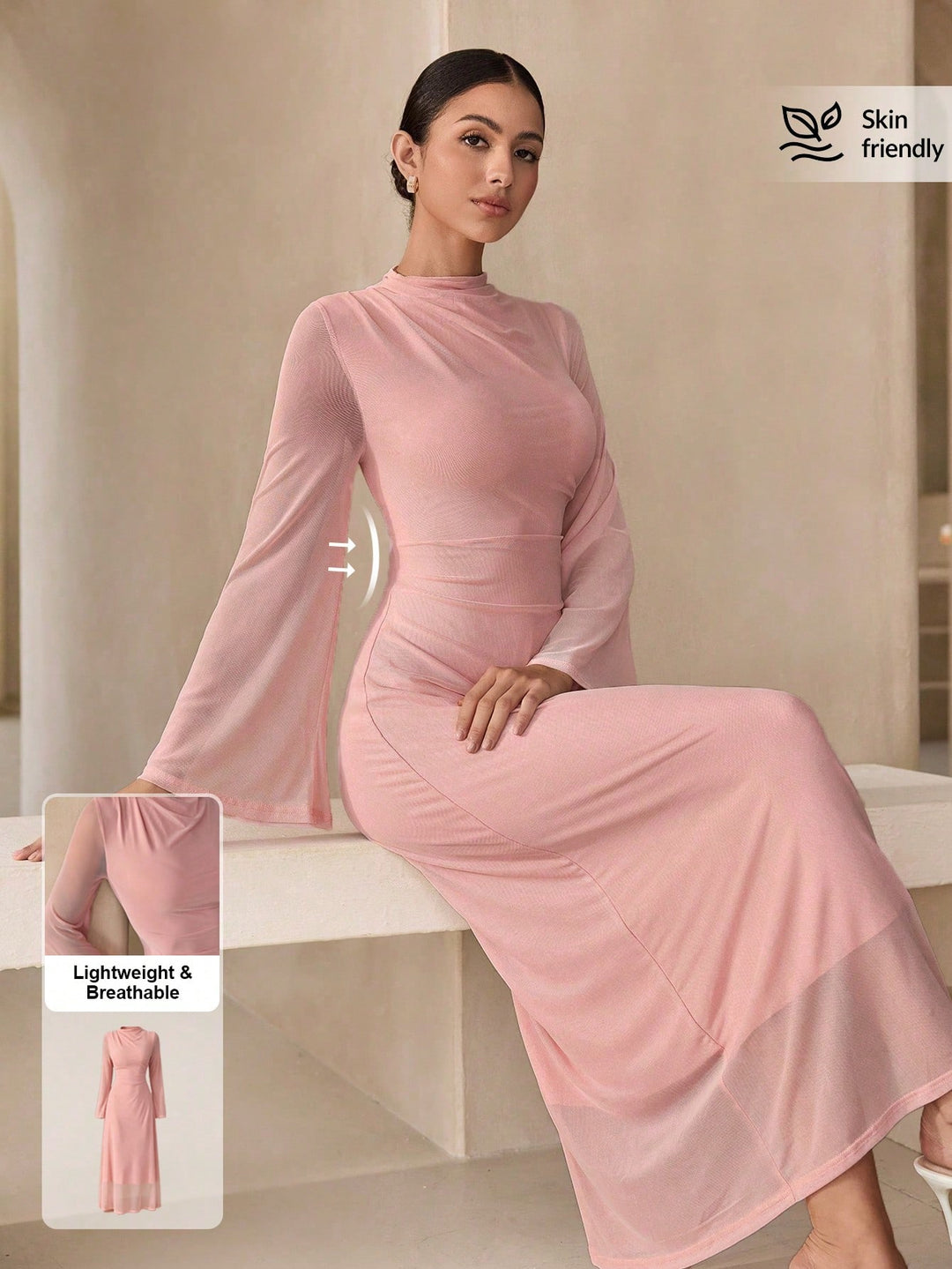 Rochie maxi SHEIN, roz