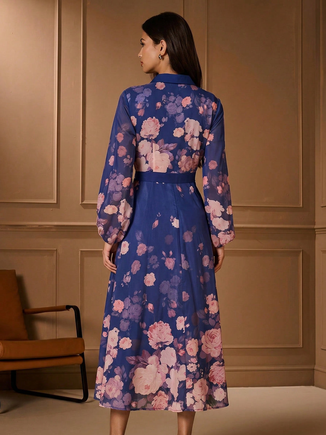 Rochie midi SHEIN, albastru