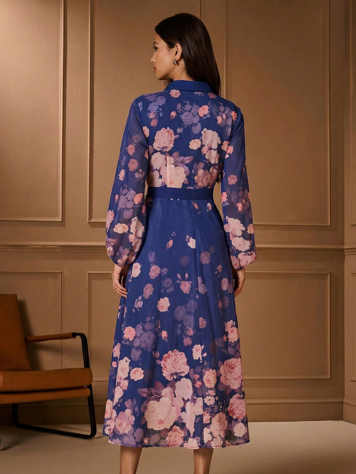 Rochie midi SHEIN, albastru