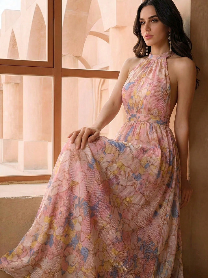 Rochie maxi SHEIN, roz