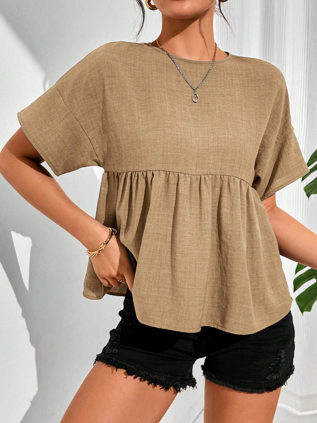 Bluza casual SHEIN, kaki