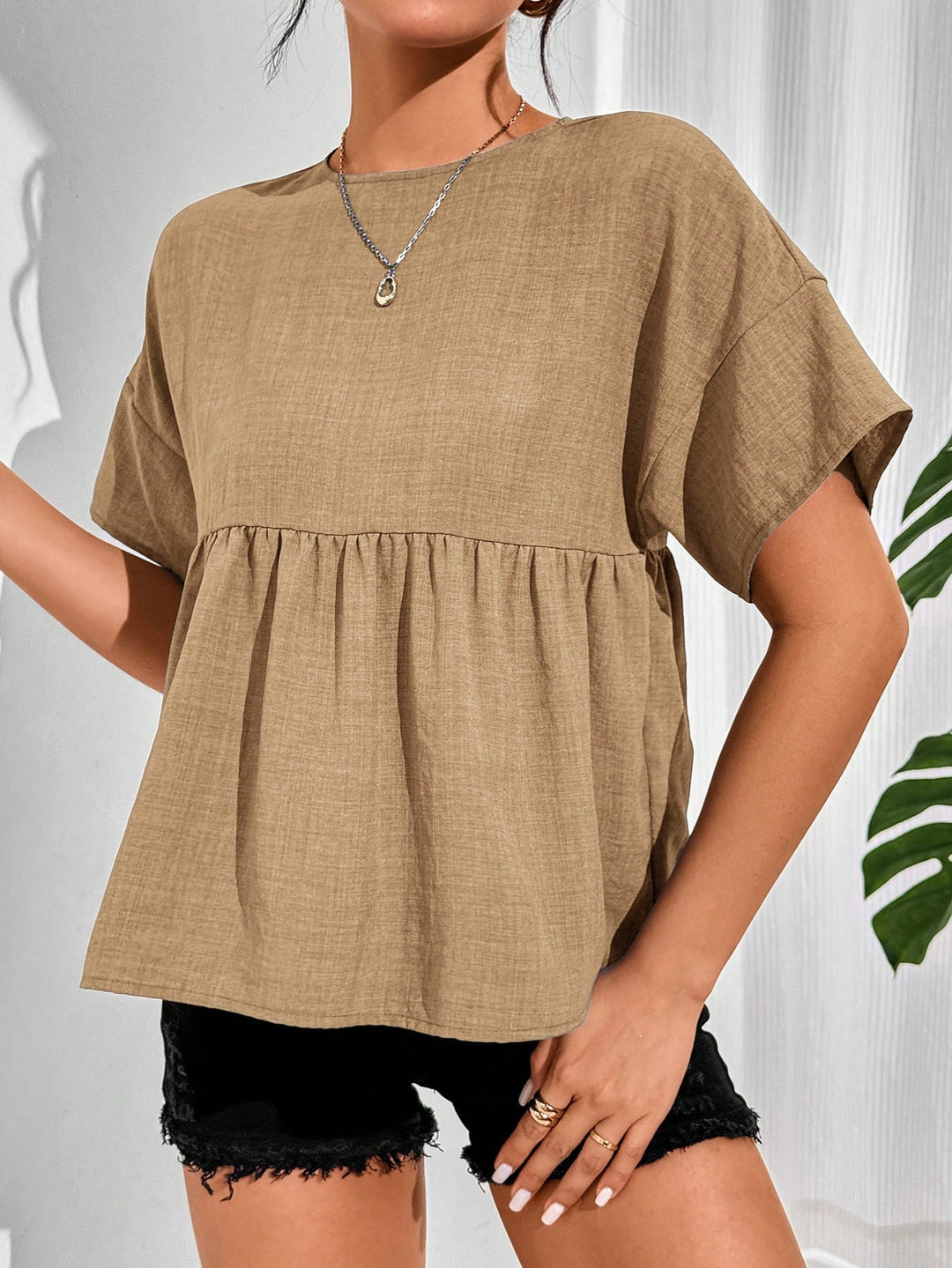 Bluza casual SHEIN, kaki