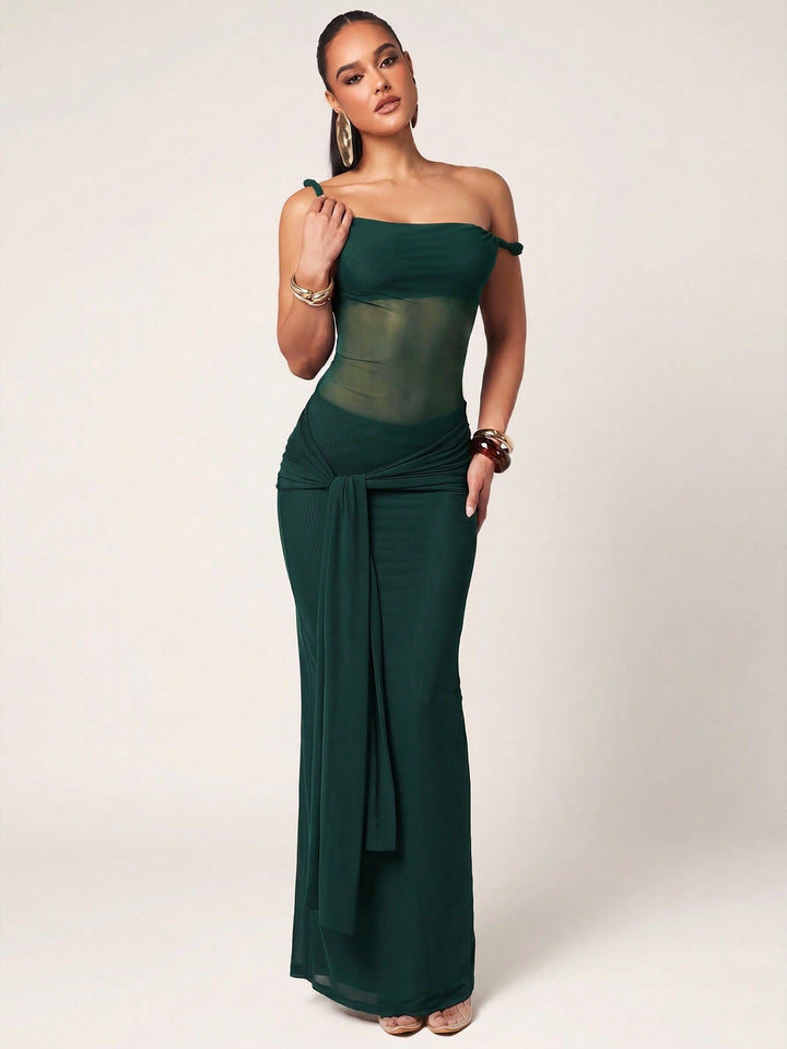 Rochie maxi SHEIN, verde