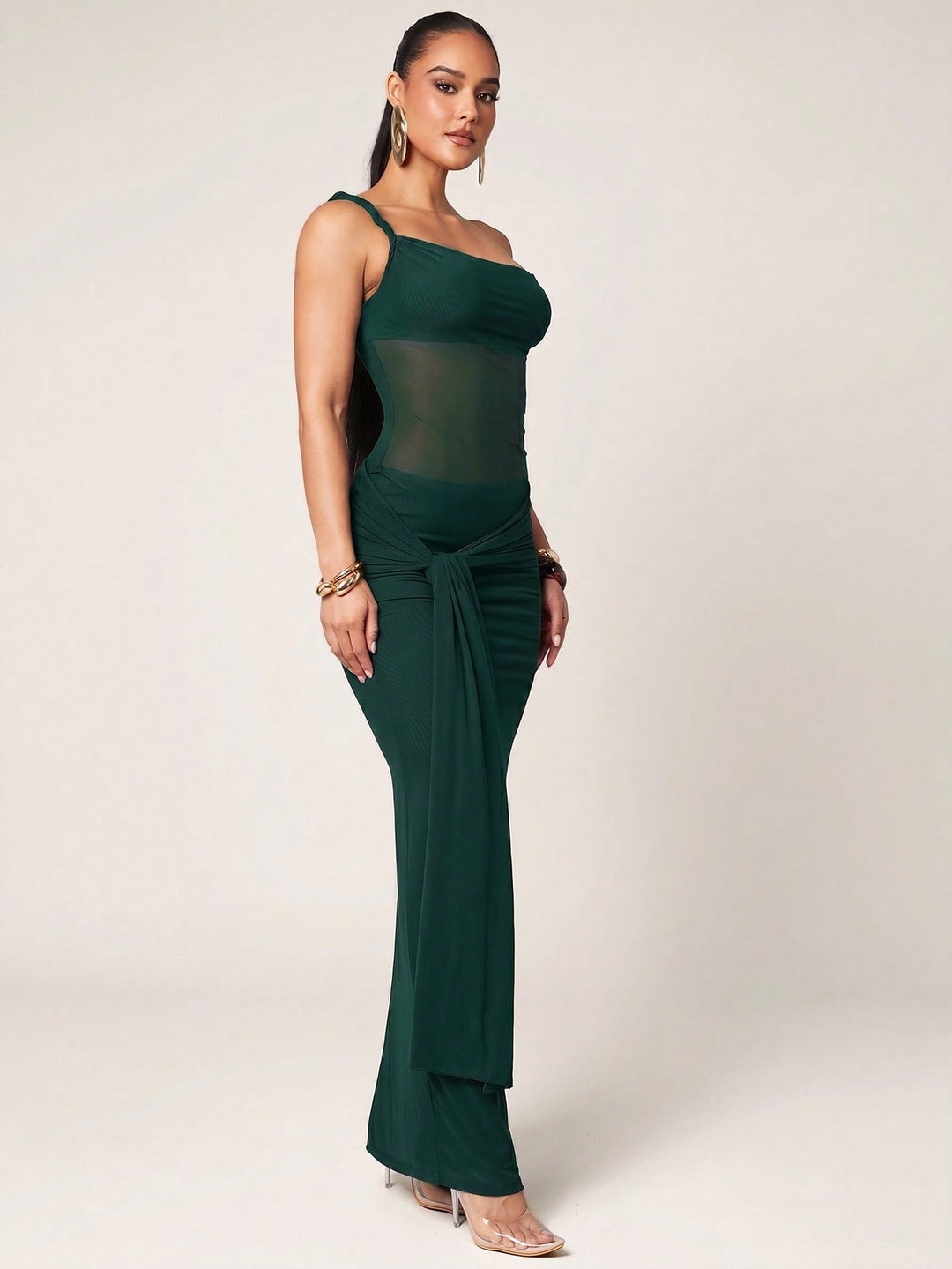 Rochie maxi SHEIN, verde