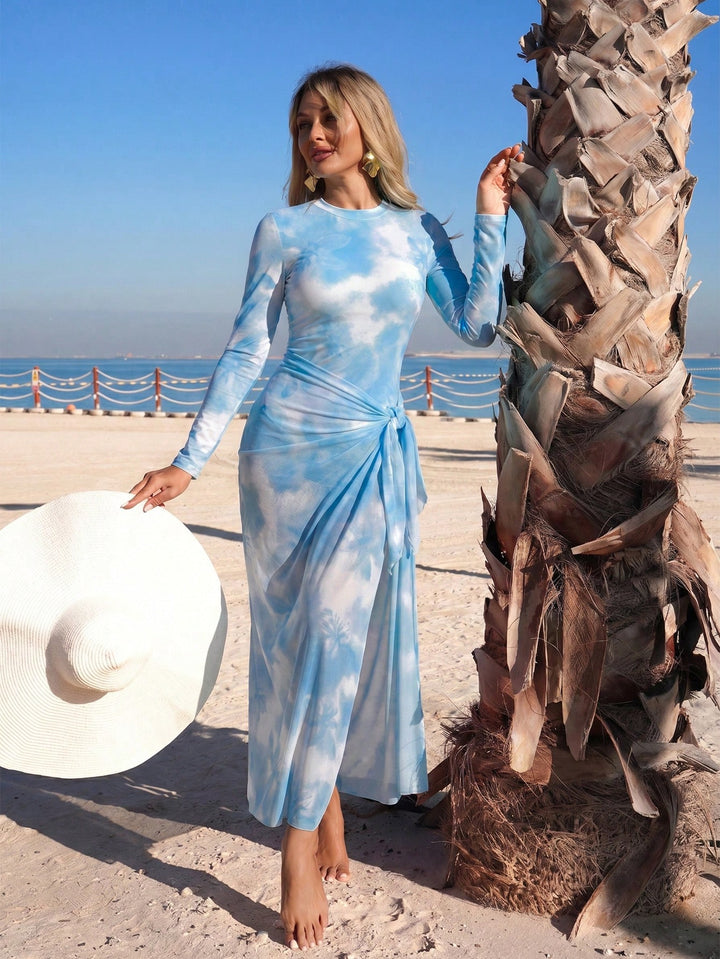 Costum de baie SHEIN, albastru