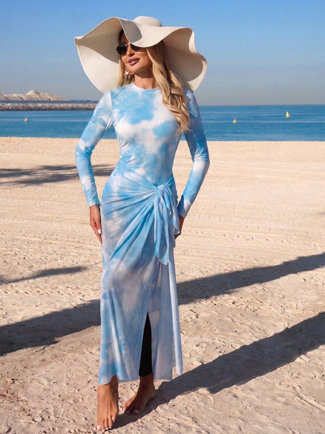 Costum de baie SHEIN, albastru