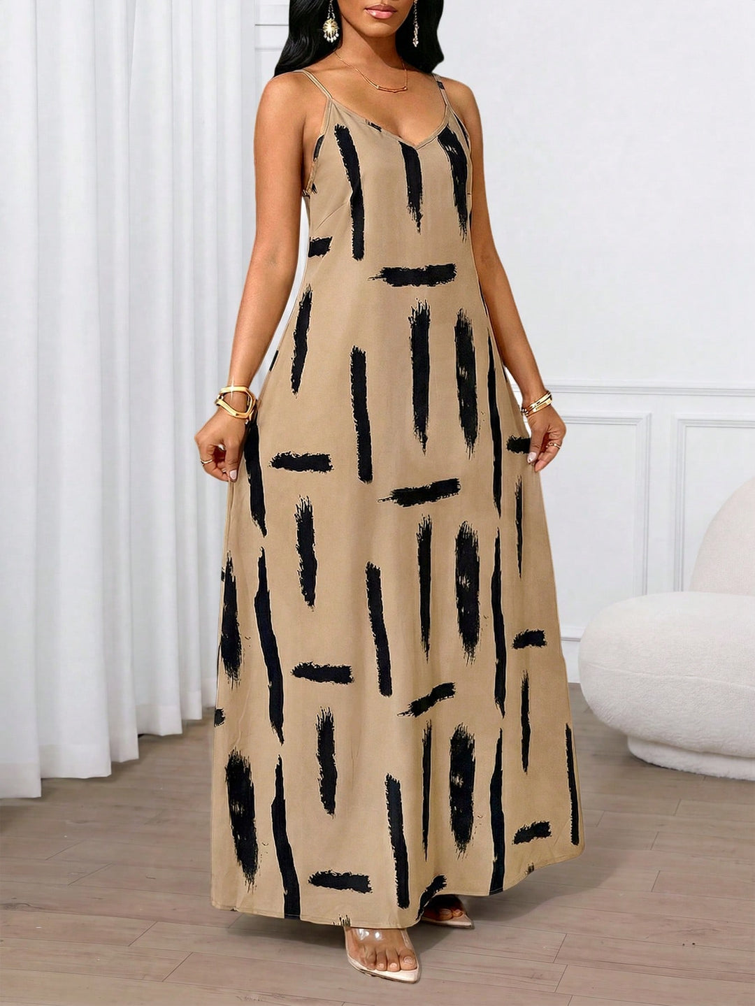 Rochie maxi SHEIN, maro