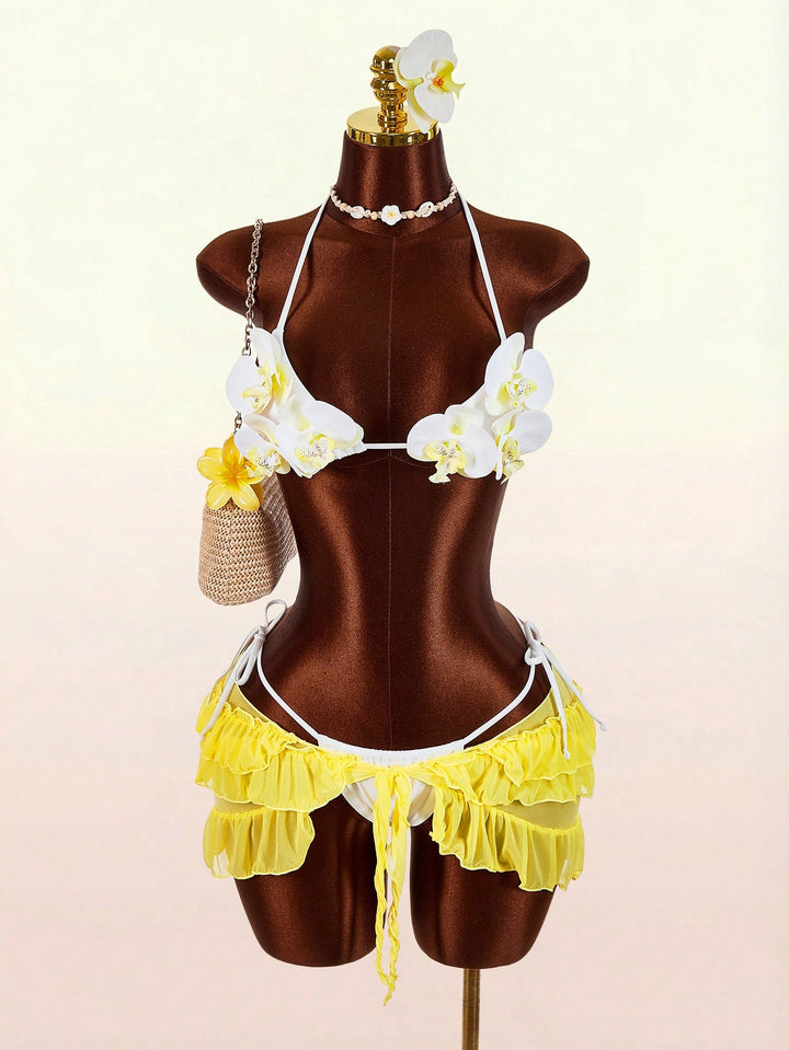 Set bikini SHEIN, alb