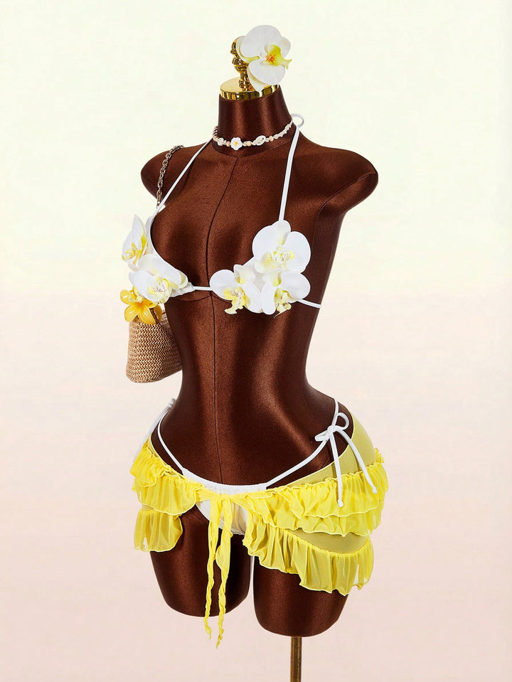 Set bikini SHEIN, alb