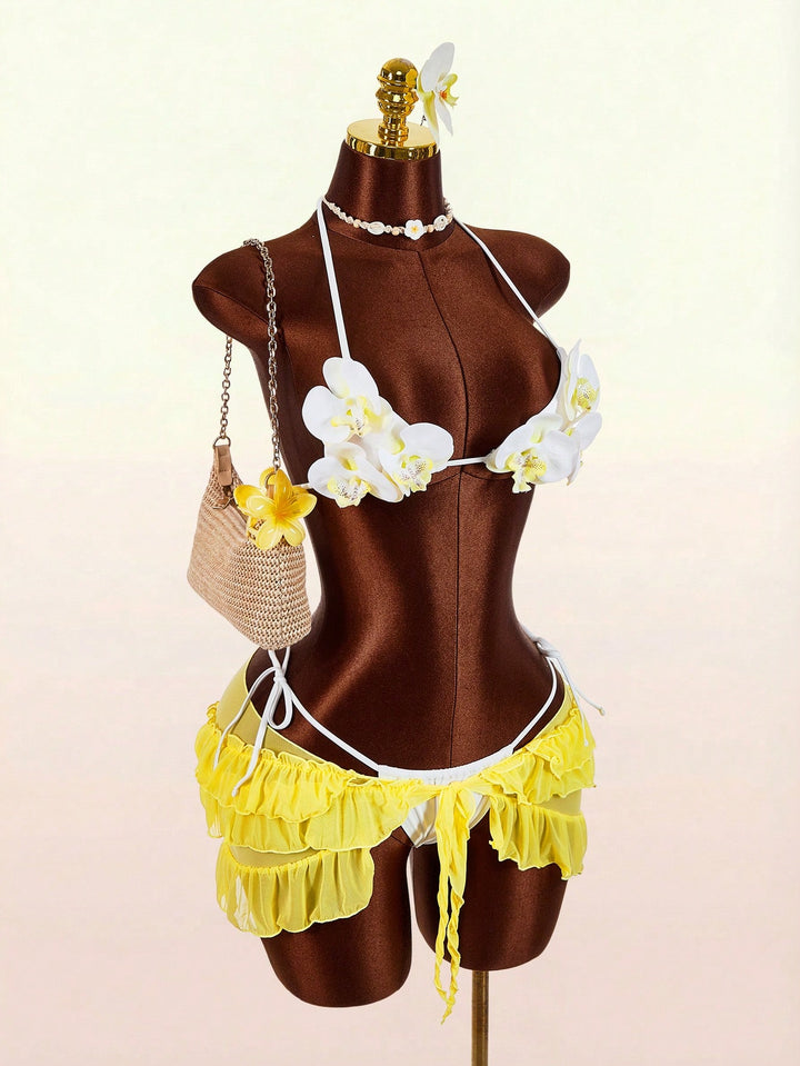 Set bikini SHEIN, alb