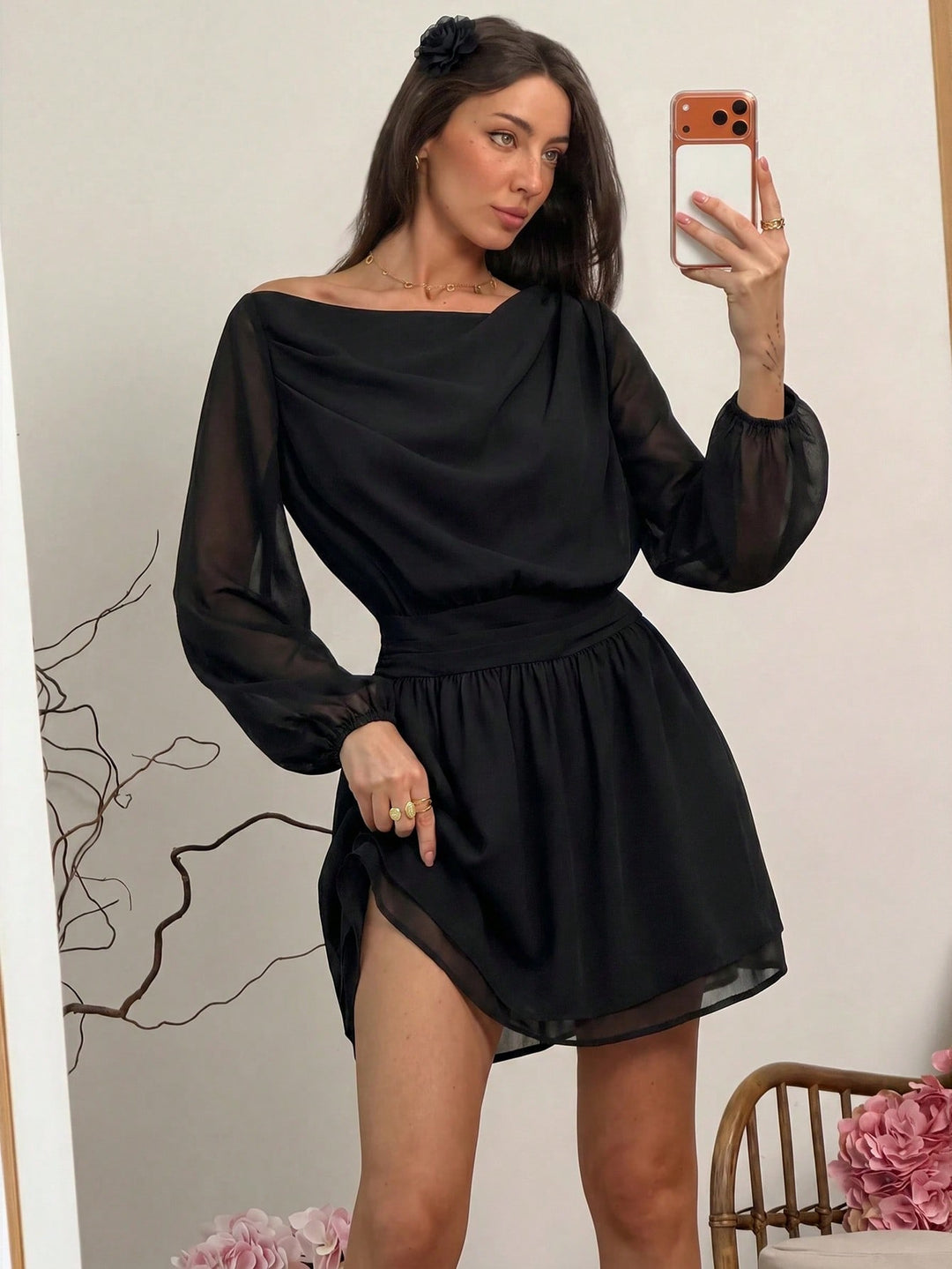 Rochie scurtă SHEIN, negru