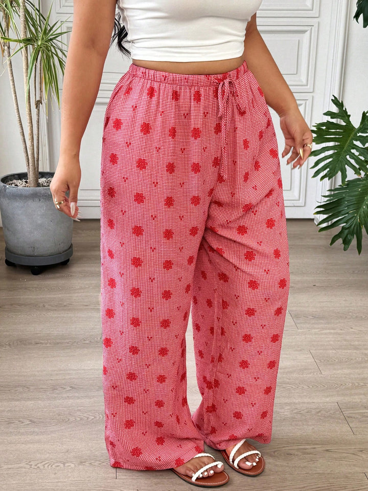 Pantaloni SHEIN, roșu