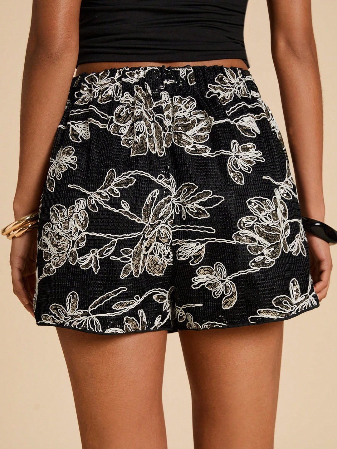 Pantaloni scurți SHEIN, negru