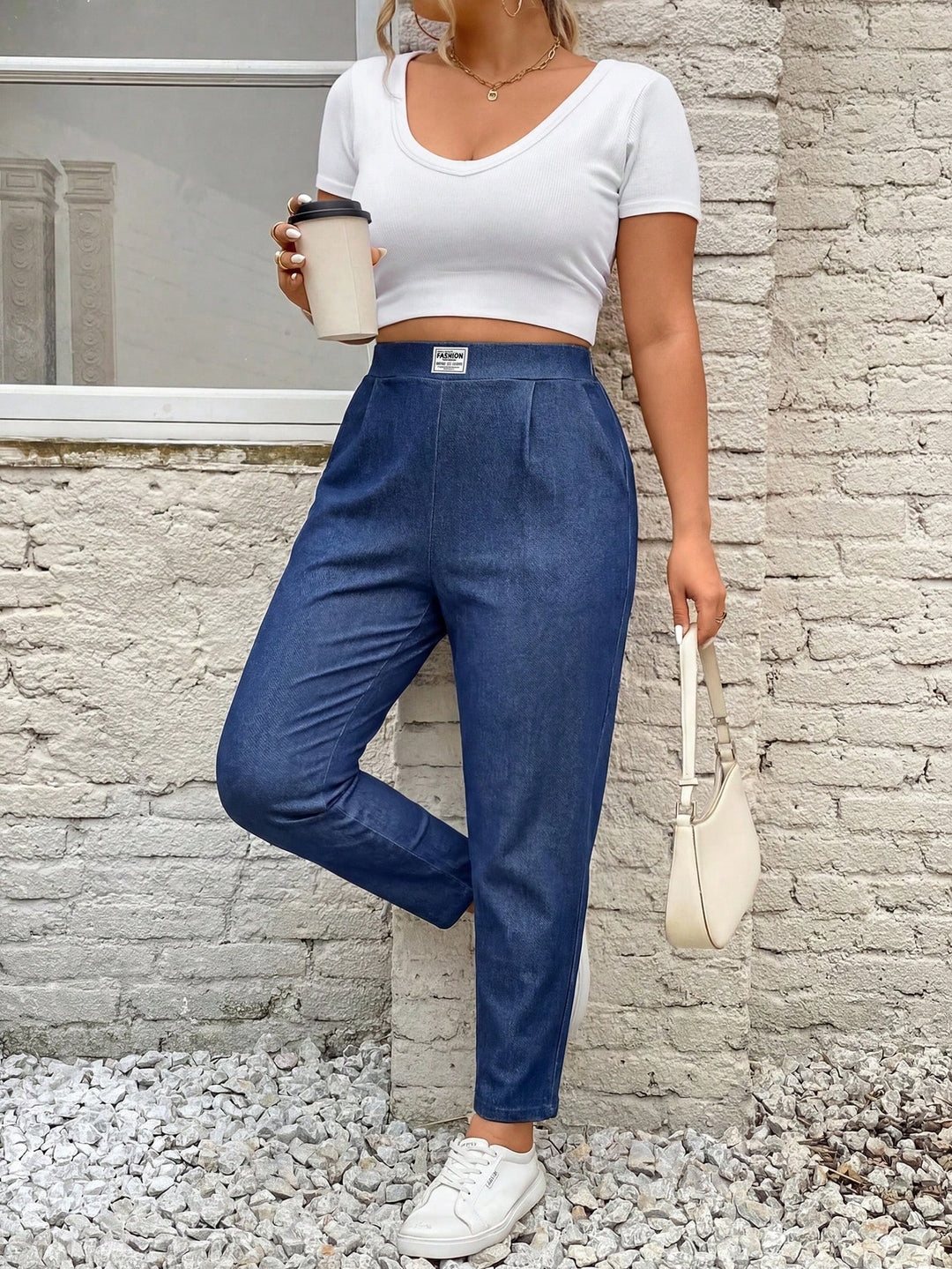 Pantaloni SHEIN, albastru