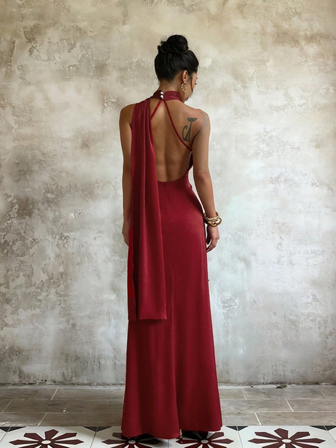 Rochie maxi SHEIN, vișiniu