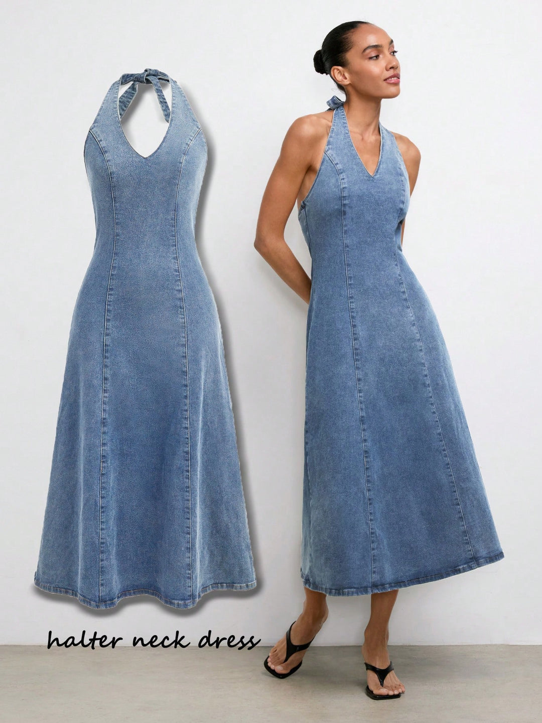 Rochie midi SHEIN, albastru