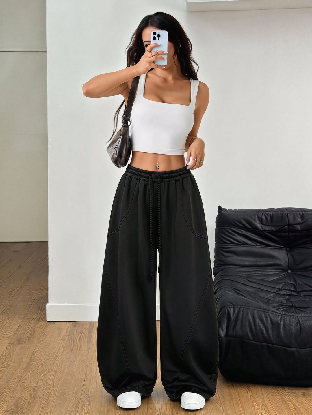 Pantaloni SHEIN, negru