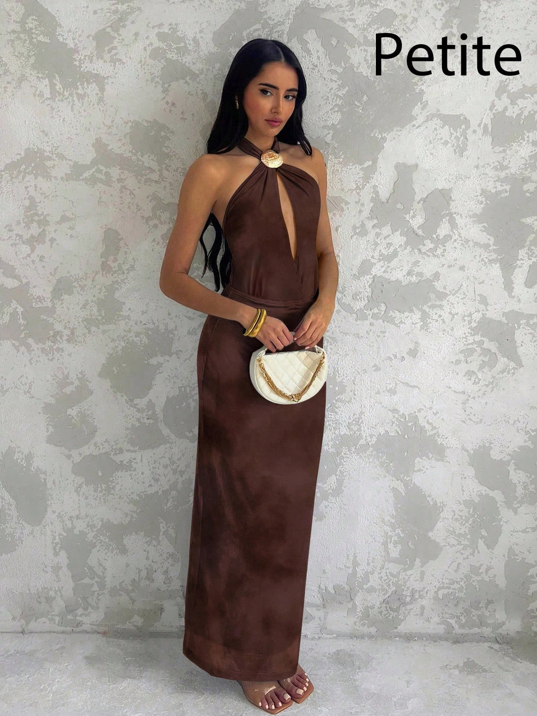Rochie maxi SHEIN, maro